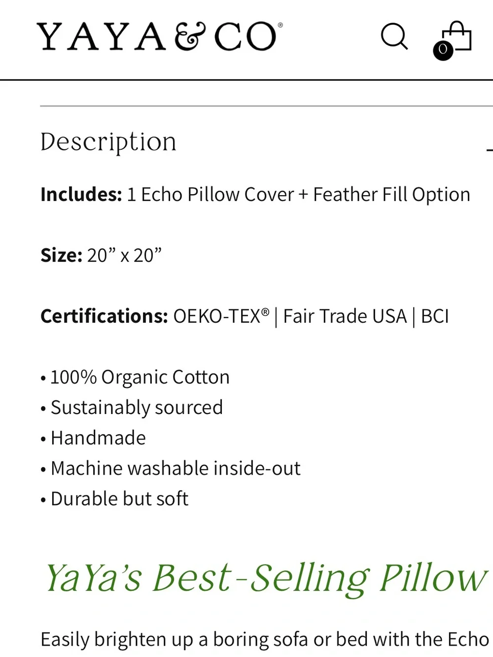 YaYa & Co Echo abstract throw pillow cover vibrant tufted boho cotton square